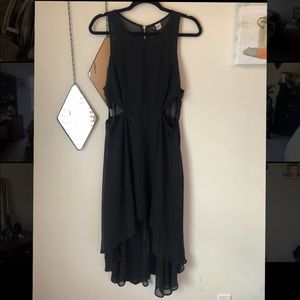 Black high low dress